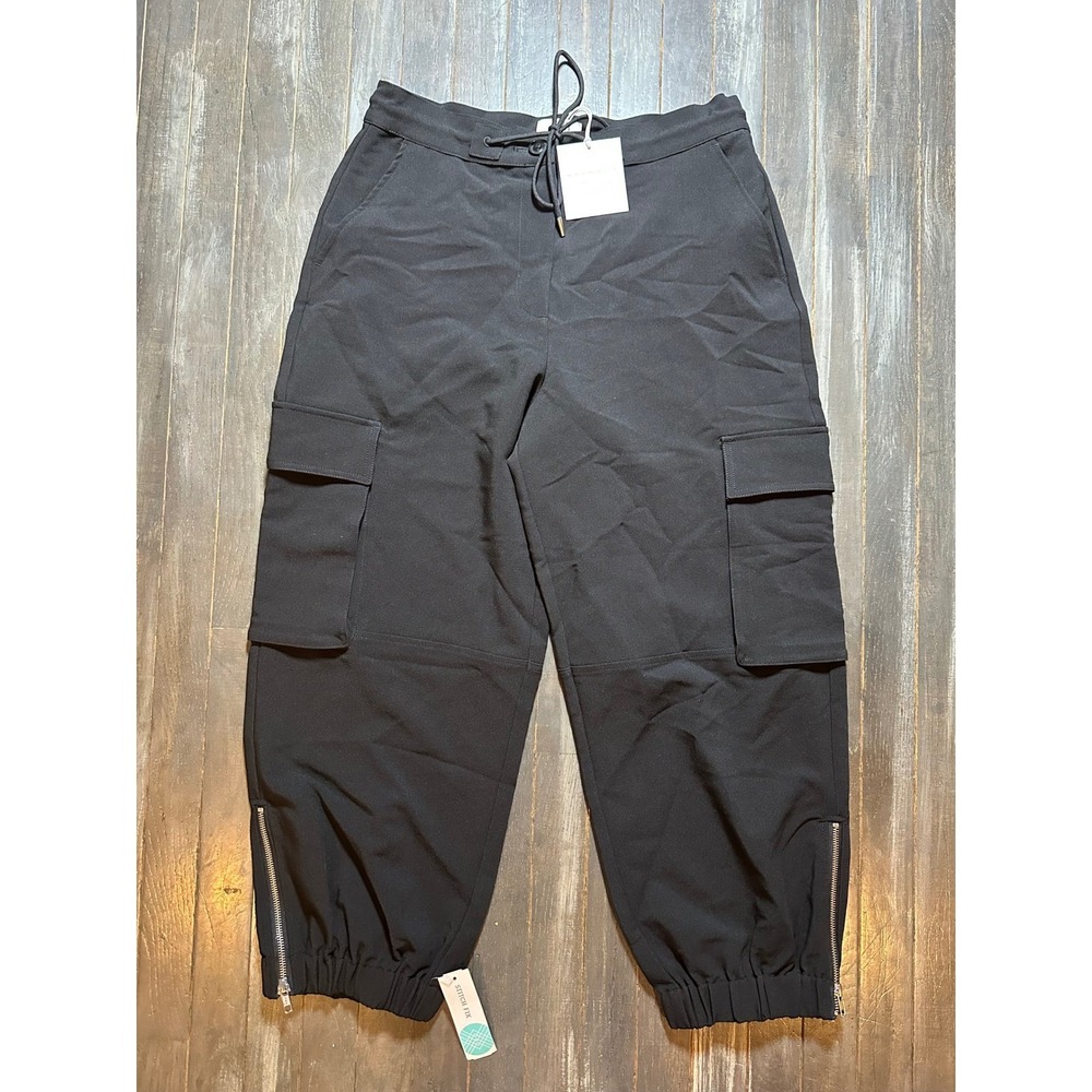 Pistola Black Cargo Jogger Pants High Rise Zipper Ankle